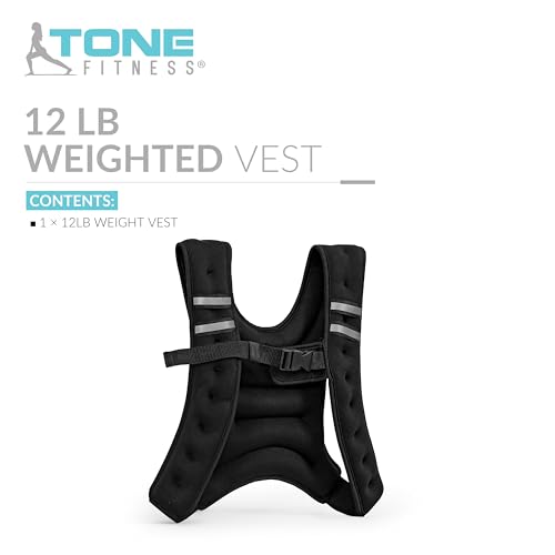 Tone Fitness Weighted Vest, 8lb or 12lb | Multiple Options