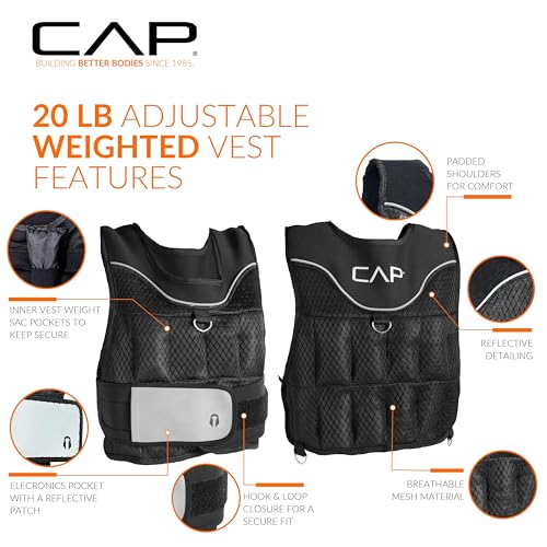 Adjustable Weighted Vest by Cap Barbell | Various Sizes