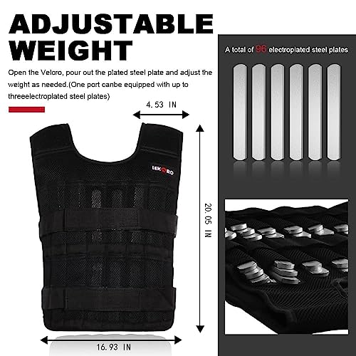 44LB Adjustable Weighted Vest for All - Enhance Your Workout Intensity