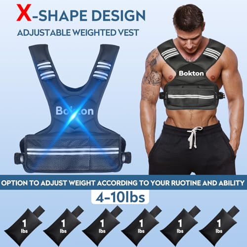 Adjustable Body Weight Vest 4-10lb, Ironsand Weights for Men & Women, Home Workouts & Strength Training
